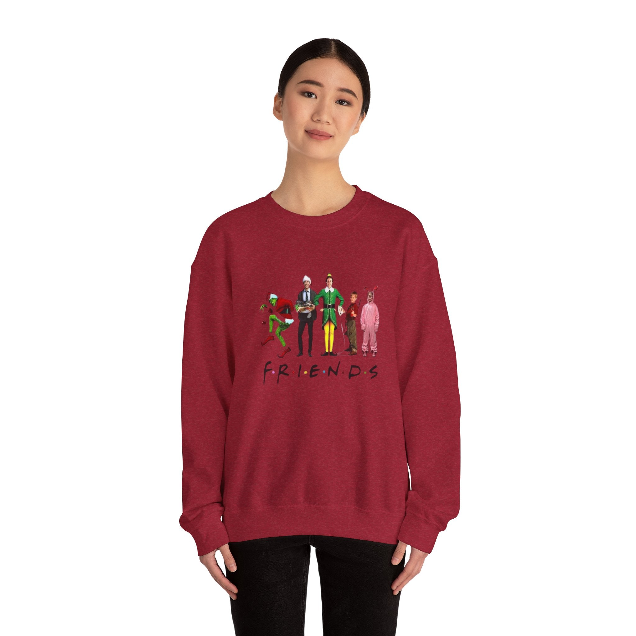 Funny Christmas Friends Unisex Heavy Blend™ Crewneck Sweatshirt
