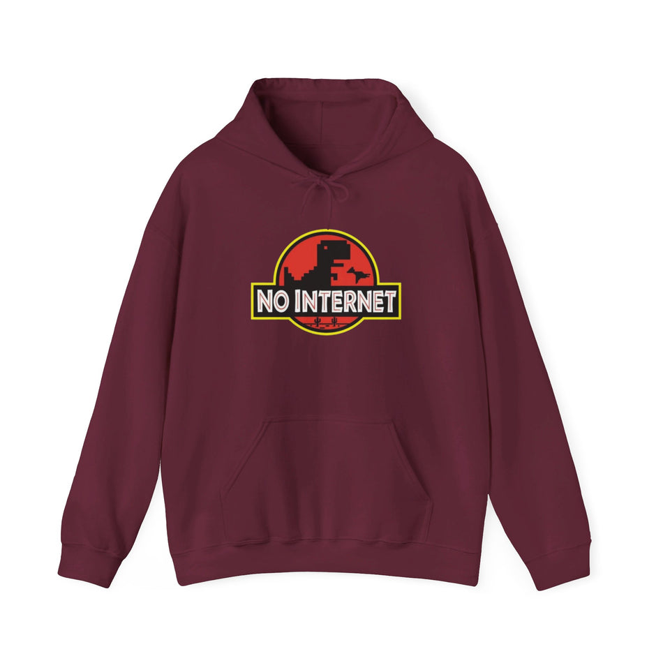 No Internet Dinosaur hoodie Unisex Heavy Blend™ Hooded Sweatshirt