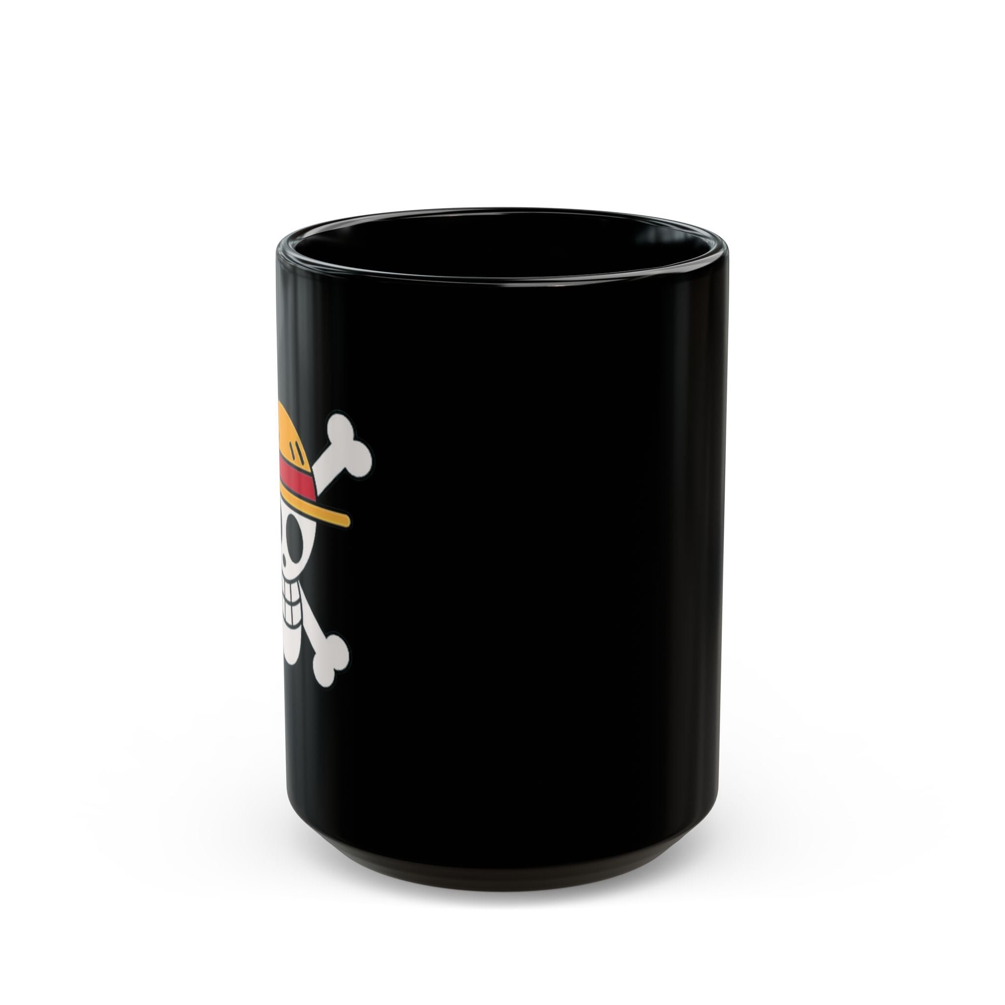 Strawhat Jolly Roger , One Piece Black Mug (11oz, 15oz)