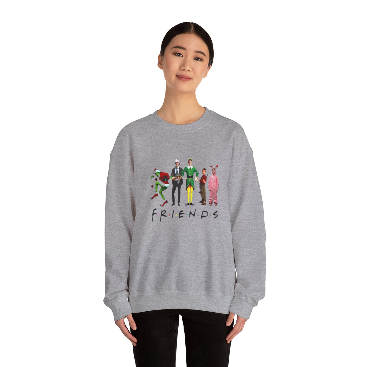 Funny Christmas Friends Unisex Heavy Blend™ Crewneck Sweatshirt
