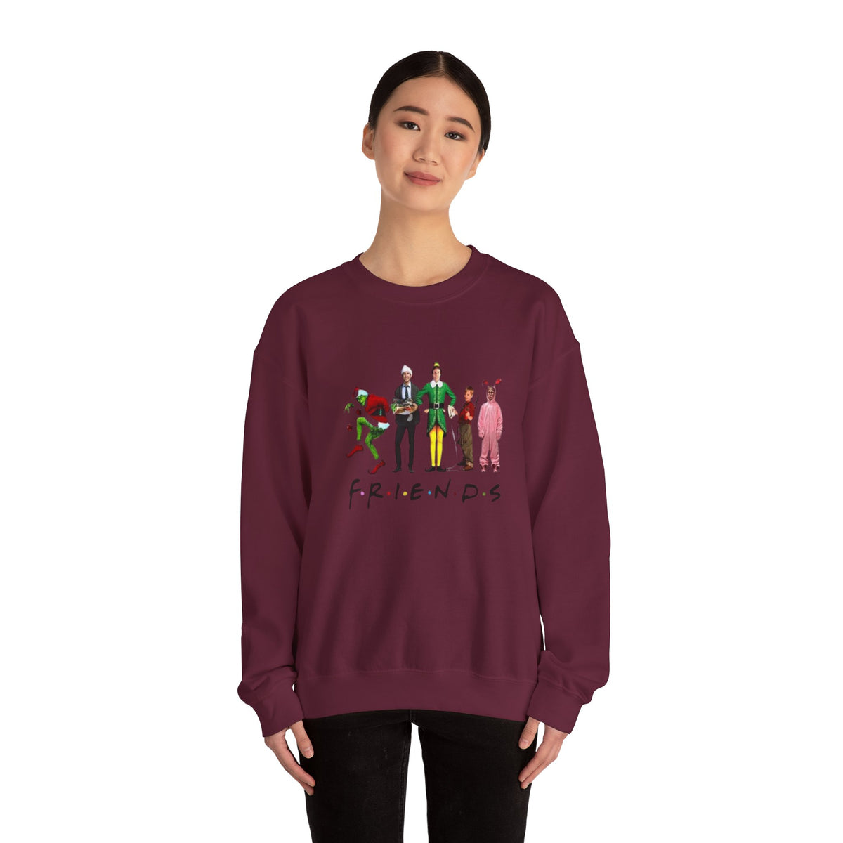 Funny Christmas Friends Unisex Heavy Blend™ Crewneck Sweatshirt
