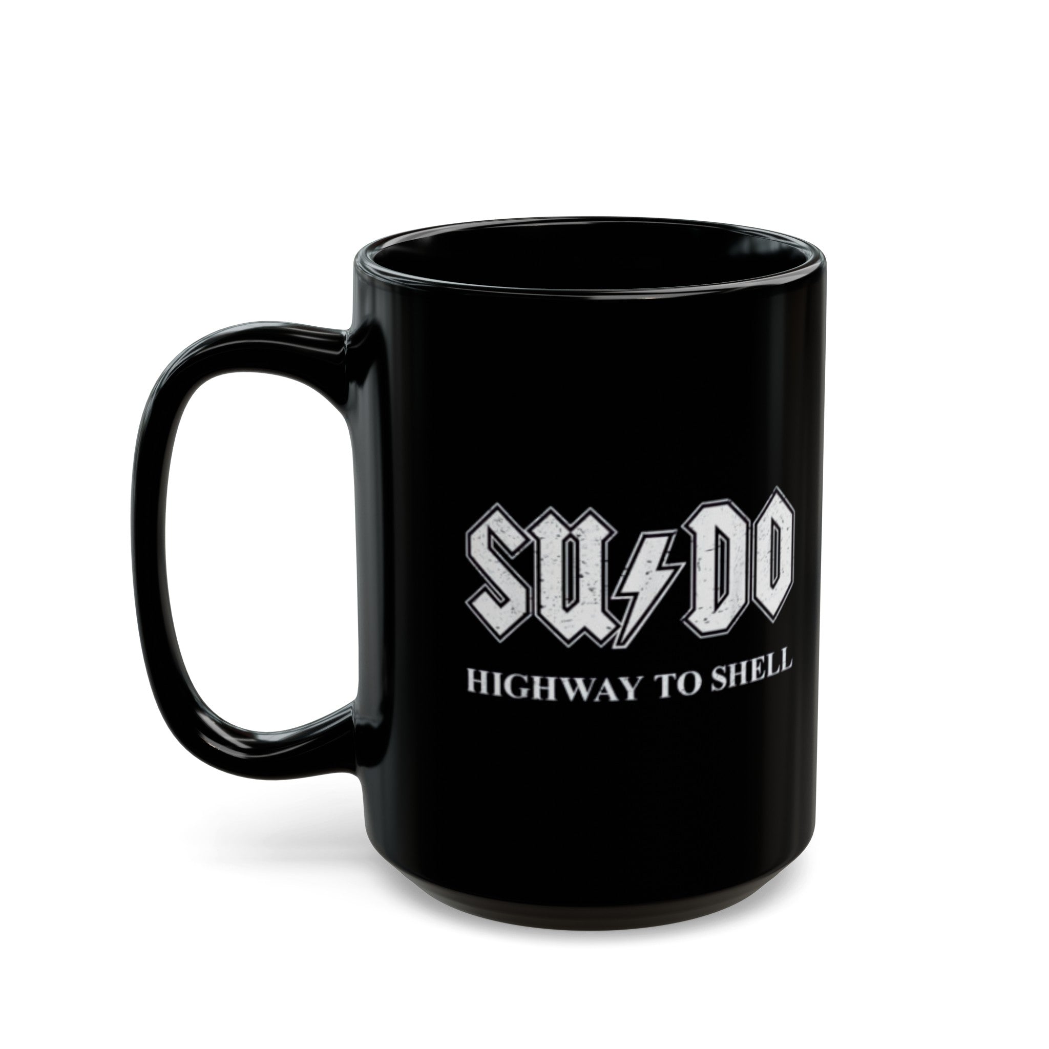 Sudo Highway to Shell Mug – Perfect Gift for Linux Lovers, Programmers, and Hackers Black Mug (11oz, 15oz)