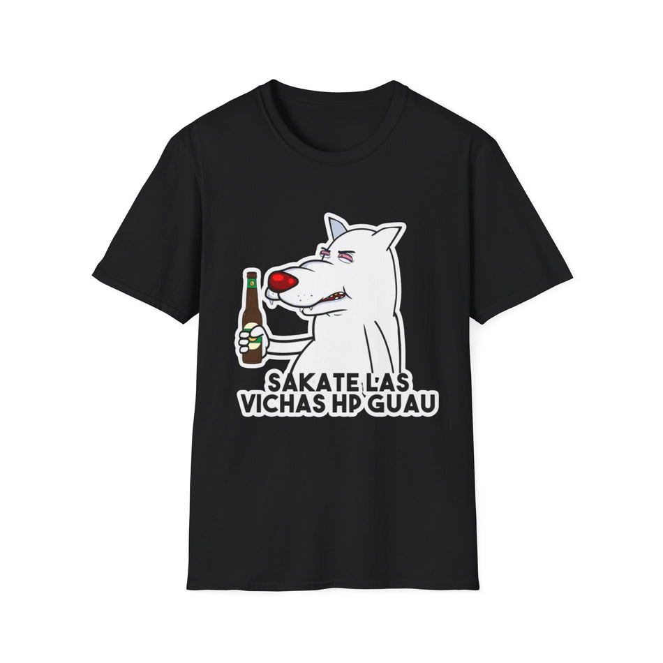 Sacate Las vichas el Perro Blanco Camiseta Inspirada por uno de los mejores animadores Nicaragüense.