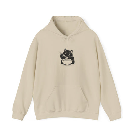 Cute Cat Eating Ramen Unisex Heavy Blend™ Hooded Sweatshirt Free Shipping
