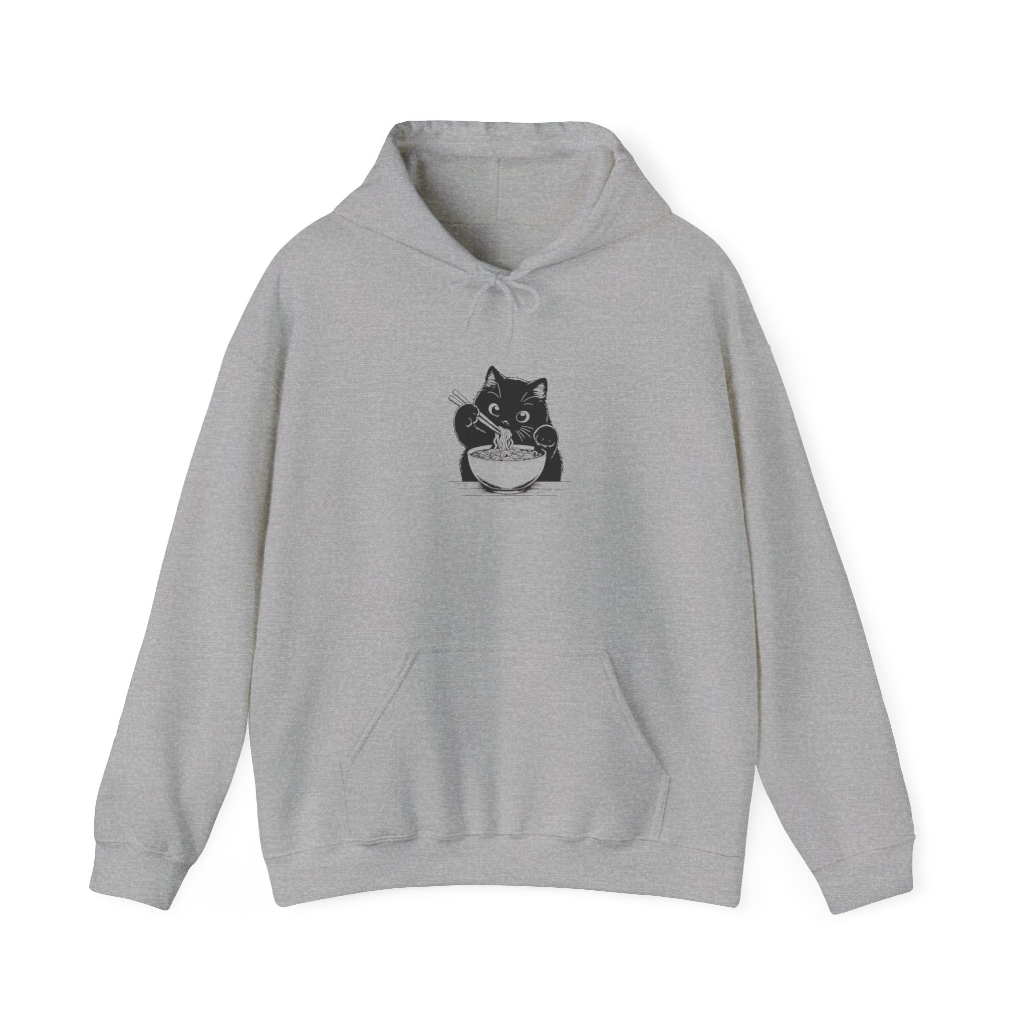 Cute Cat Eating Ramen Unisex Heavy Blend™ Hooded Sweatshirt Free Shipping
