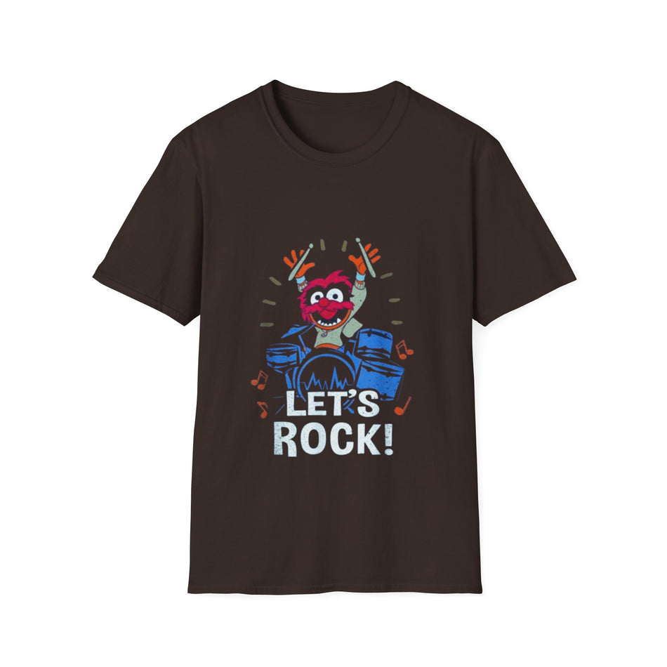 Rock Out with The Muppets Animal 'Let's Rock' Drums Unisex Softstyle T-Shirt