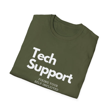 Tech Support Unisex Softstyle T-Shirt, Technicians and Tech Lovers