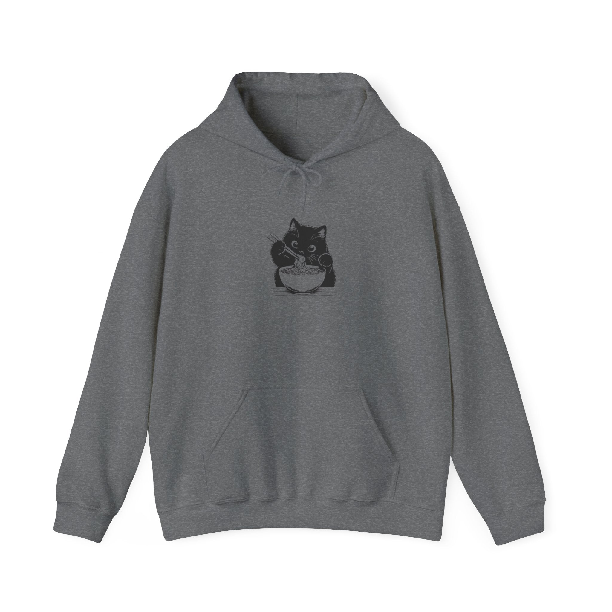 Cute Cat Eating Ramen Unisex Heavy Blend™ Hooded Sweatshirt Free Shipping
