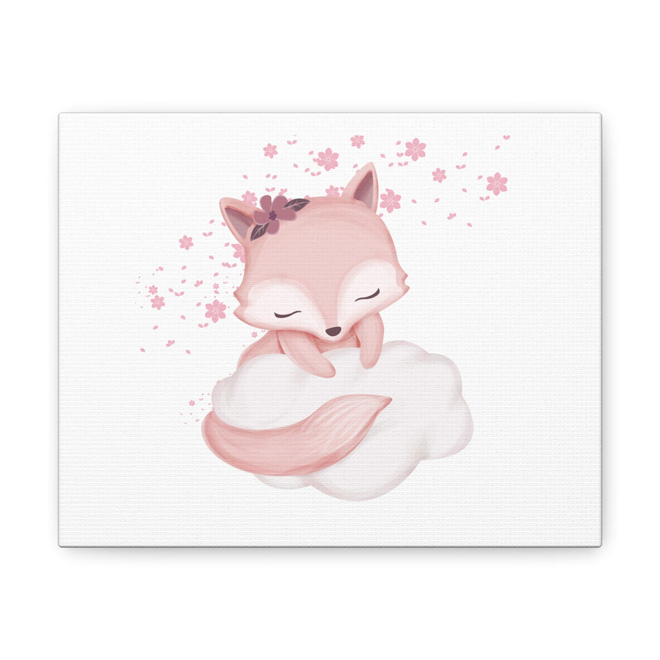 Cute Pink Fox Canvas Gallery Wraps