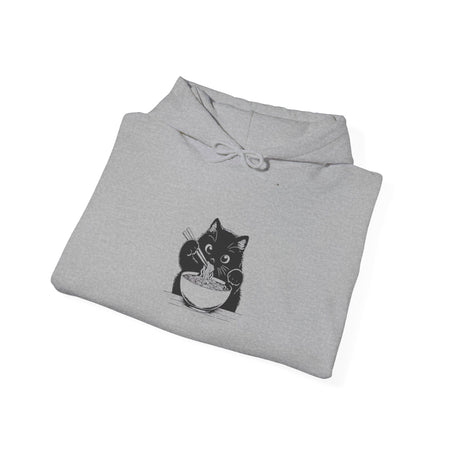 Cute Cat Eating Ramen Unisex Heavy Blend™ Hooded Sweatshirt Free Shipping
