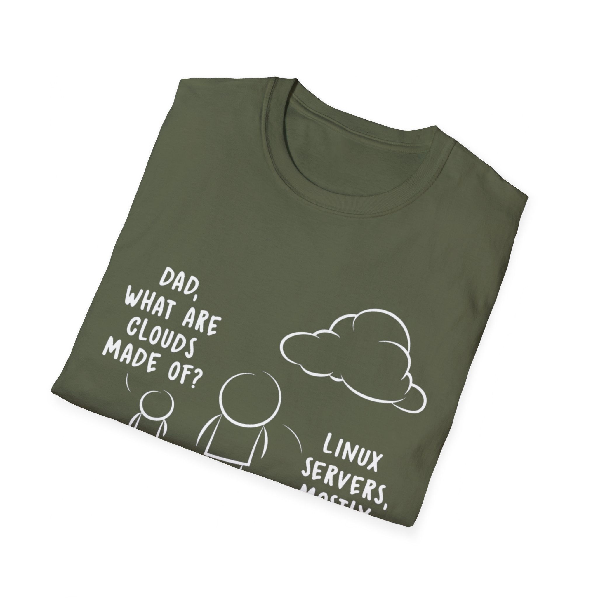 Dad What Are Clouds Made Of T-Shirt,Linux Server