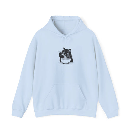 Cute Cat Eating Ramen Unisex Heavy Blend™ Hooded Sweatshirt Free Shipping
