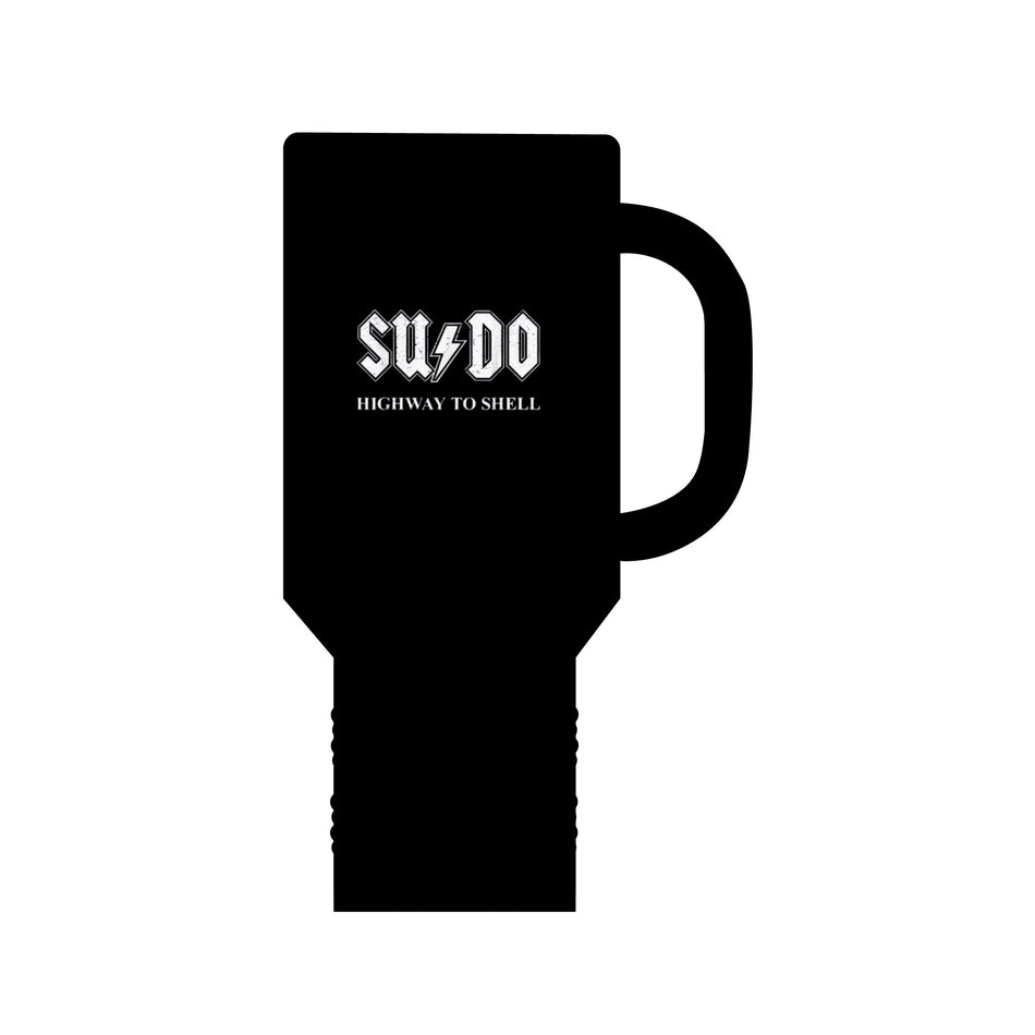 Sudo Highway to Shell Insulated Travel Mug, 40oz Perfect Gift for Linux Lovers, Programmers, and Hackers