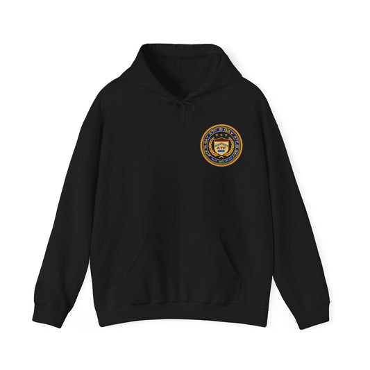 Satirical ATF Logo Unisex Hoodie: A Touch of Humor