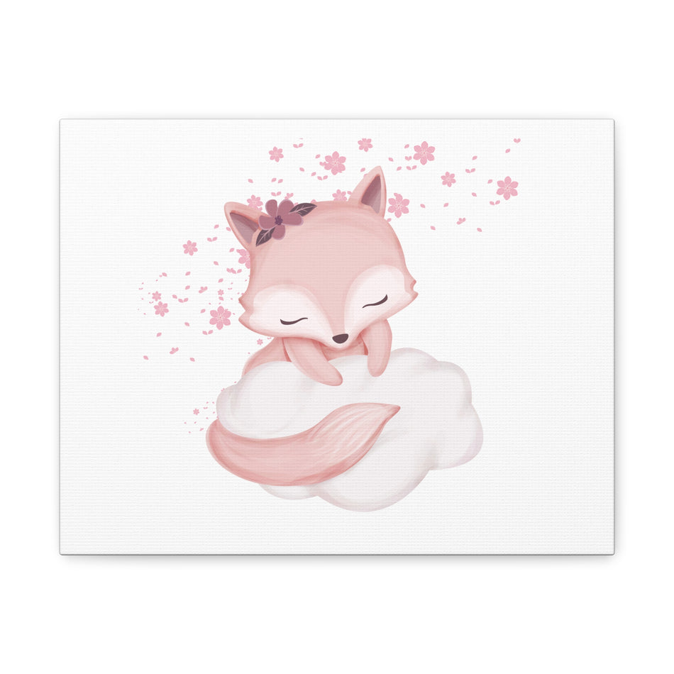 Cute Pink Fox Canvas Gallery Wraps