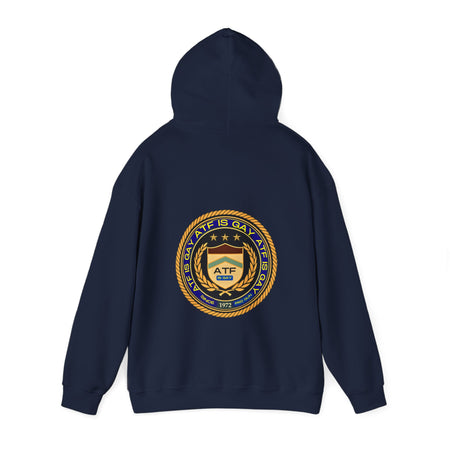 Satirical ATF Logo Unisex Hoodie: A Touch of Humor