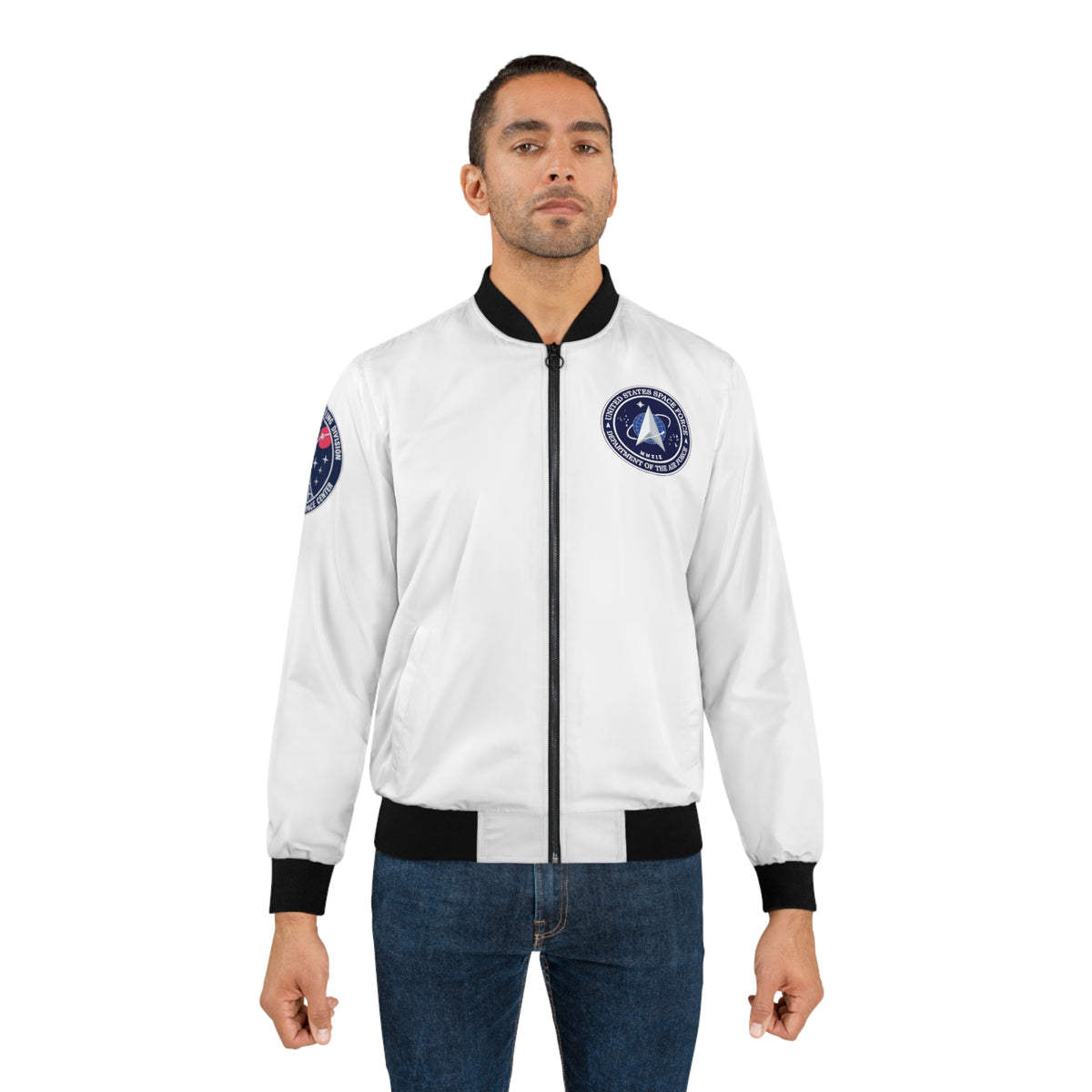 The United States Space Force Men's Bomber Jacket (AOP)
Logrado
