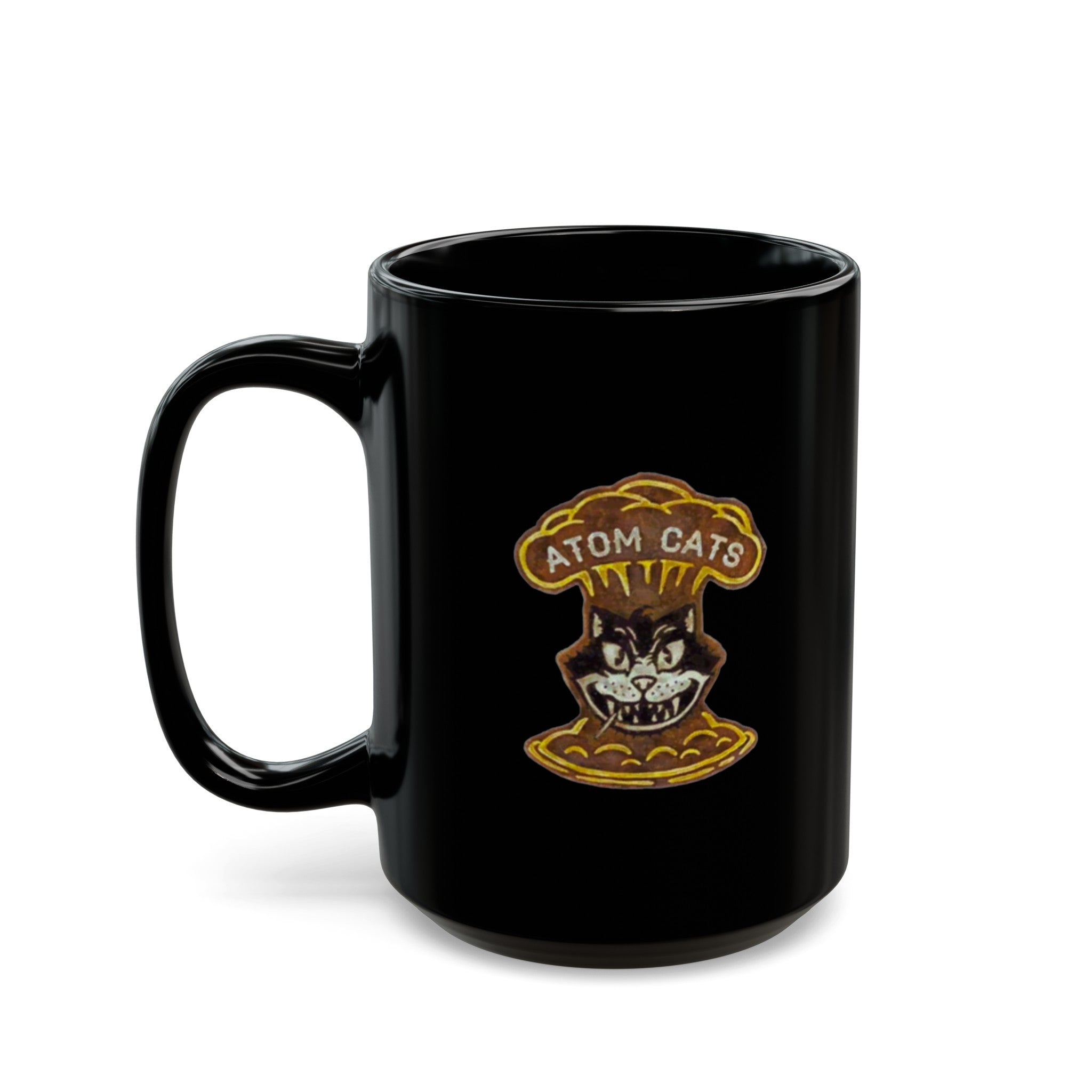 Atom Cats Black Mug (Available in 11oz and 15oz)