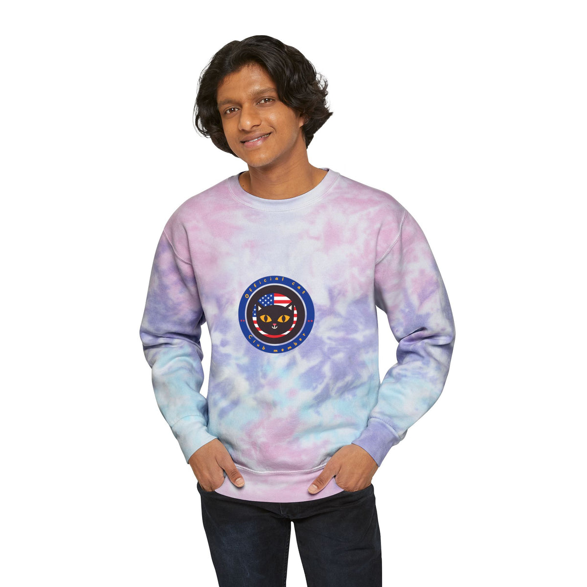 Cat Member Club Unisex Tie-Dye Sweatshirt