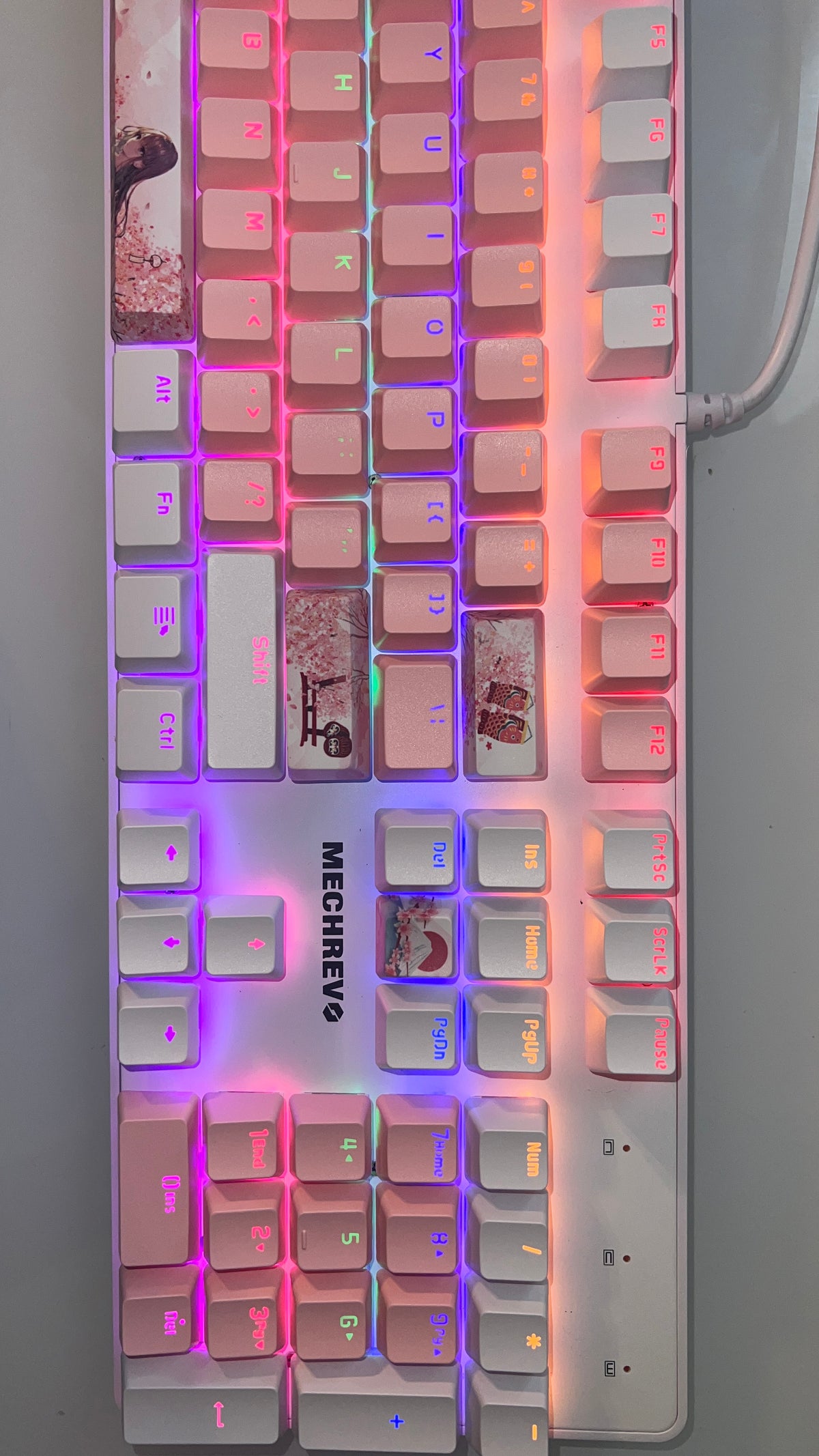 Custom RGB Mechanical Keyboard Inspired by My Happy Marriage Anime