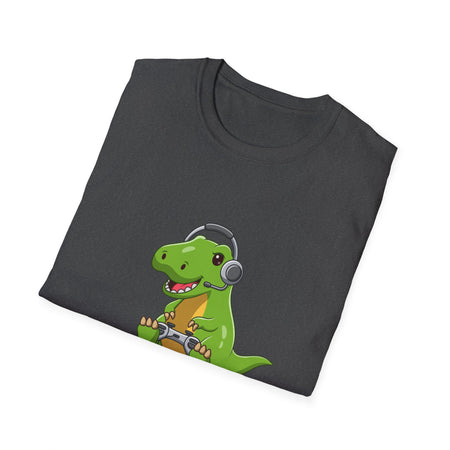 Dinosaur Playing Video Games T-Shirt – Fun & Unique Design for Gamers