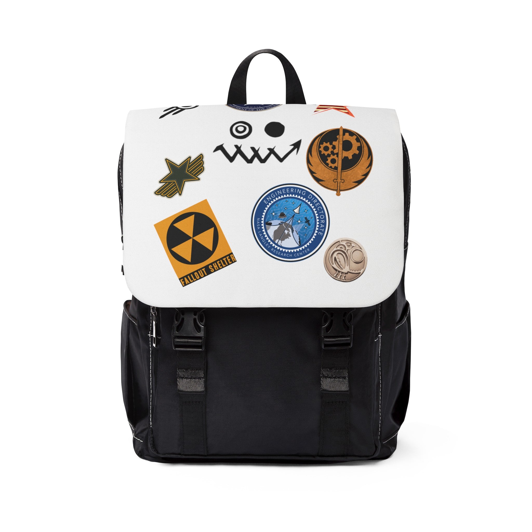 Fallout, Heavenly Delusion, NASA Engineer, Space Force Unisex Backpack for anime-loving geeks and nerds.