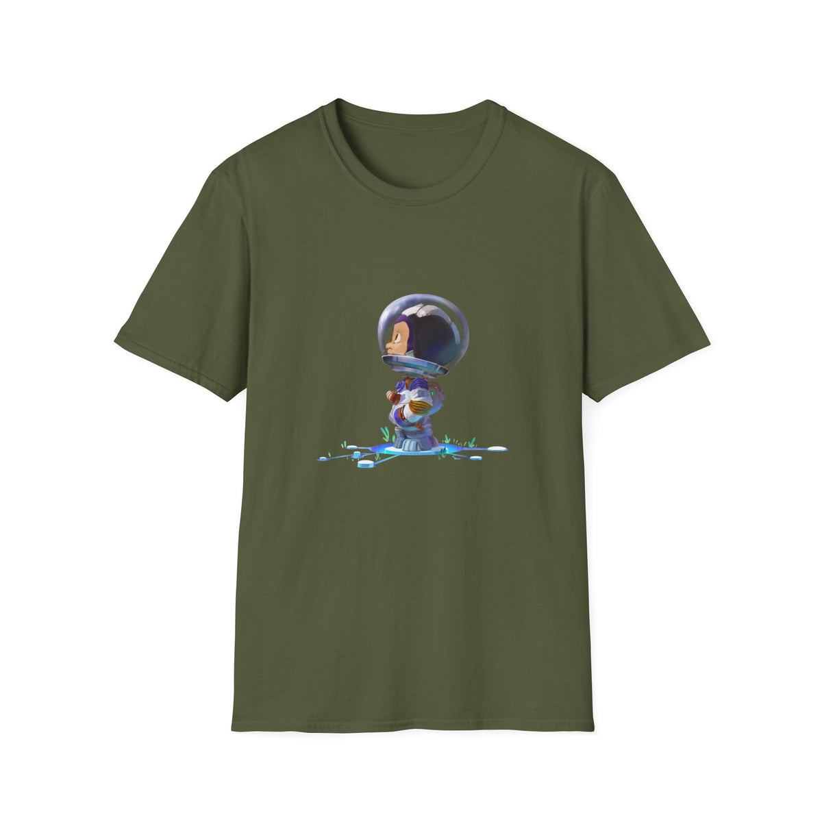 GitHub Octocat Astronaut Unisex Softstyle T-Shirt for Software Developers and Programmers