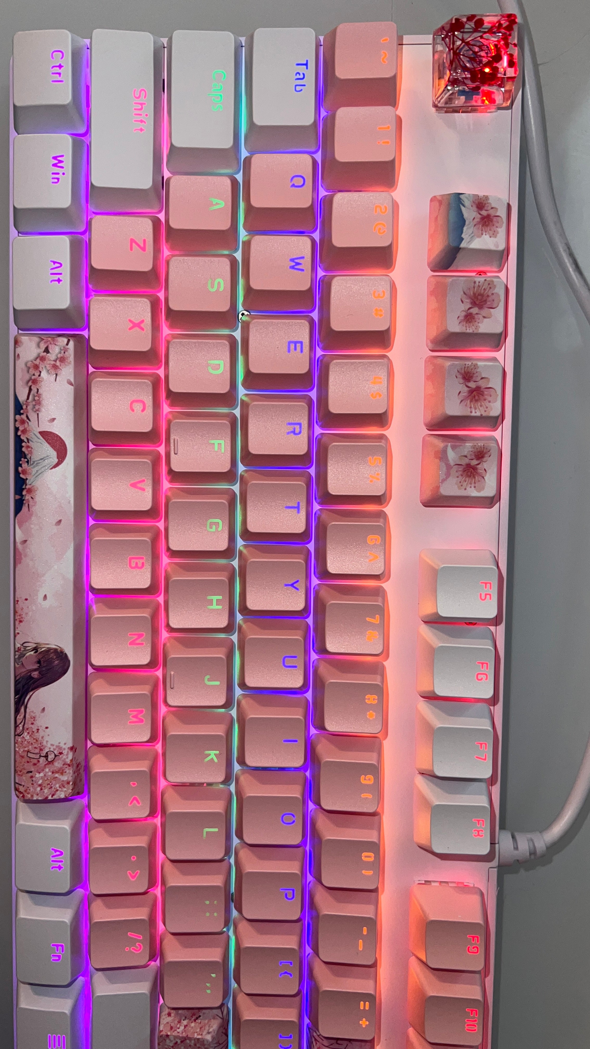 Custom RGB Mechanical Keyboard Inspired by My Happy Marriage Anime