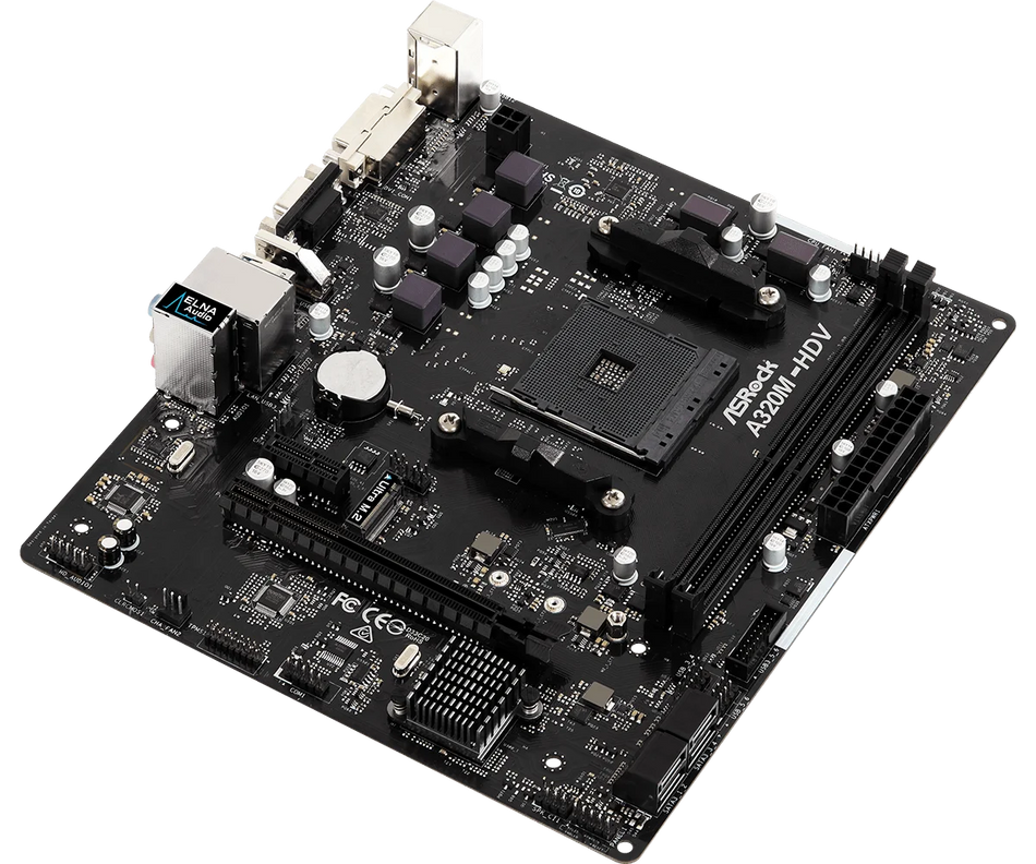 ASRock A320M-HDV R3.0 Micro ATX AM4 Motherboard for Ryzen CPUs
