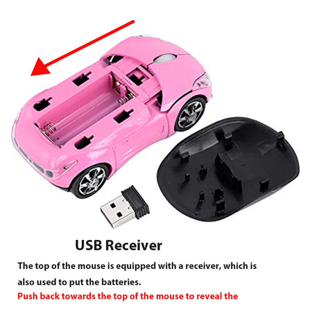 Car-Shaped Wireless Mouse - Mini Laptop Accessory
