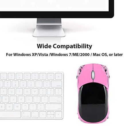 Car-Shaped Wireless Mouse - Mini Laptop Accessory
