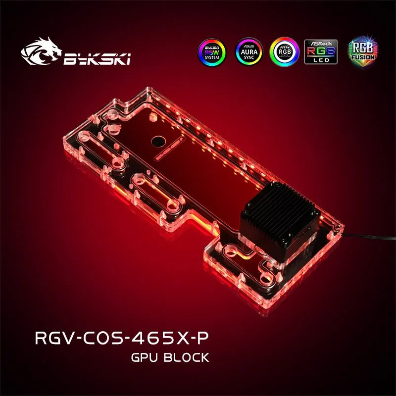 Bykski RGV-COS-465X-P Distro Plate For CORSAIR 465X Case , Waterway Board For CPU/GPU Water Cooling Block Support DDC Pump