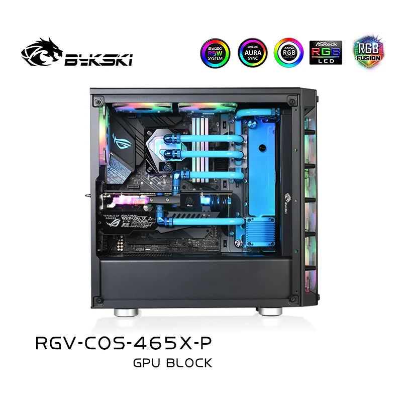 Bykski RGV-COS-465X-P Distro Plate For CORSAIR 465X Case , Waterway Board For CPU/GPU Water Cooling Block Support DDC Pump