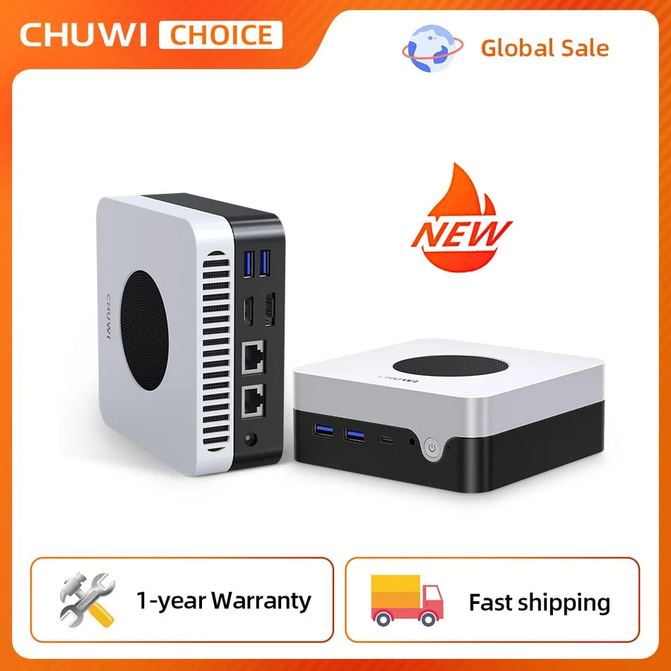 CHUWI LarkBox X Mini PC 12GB RAM 512GB SSD Intel N100 Game PC UHD Graphics for 12th Gen Intel Processors WiFi 6 Desktop Computer