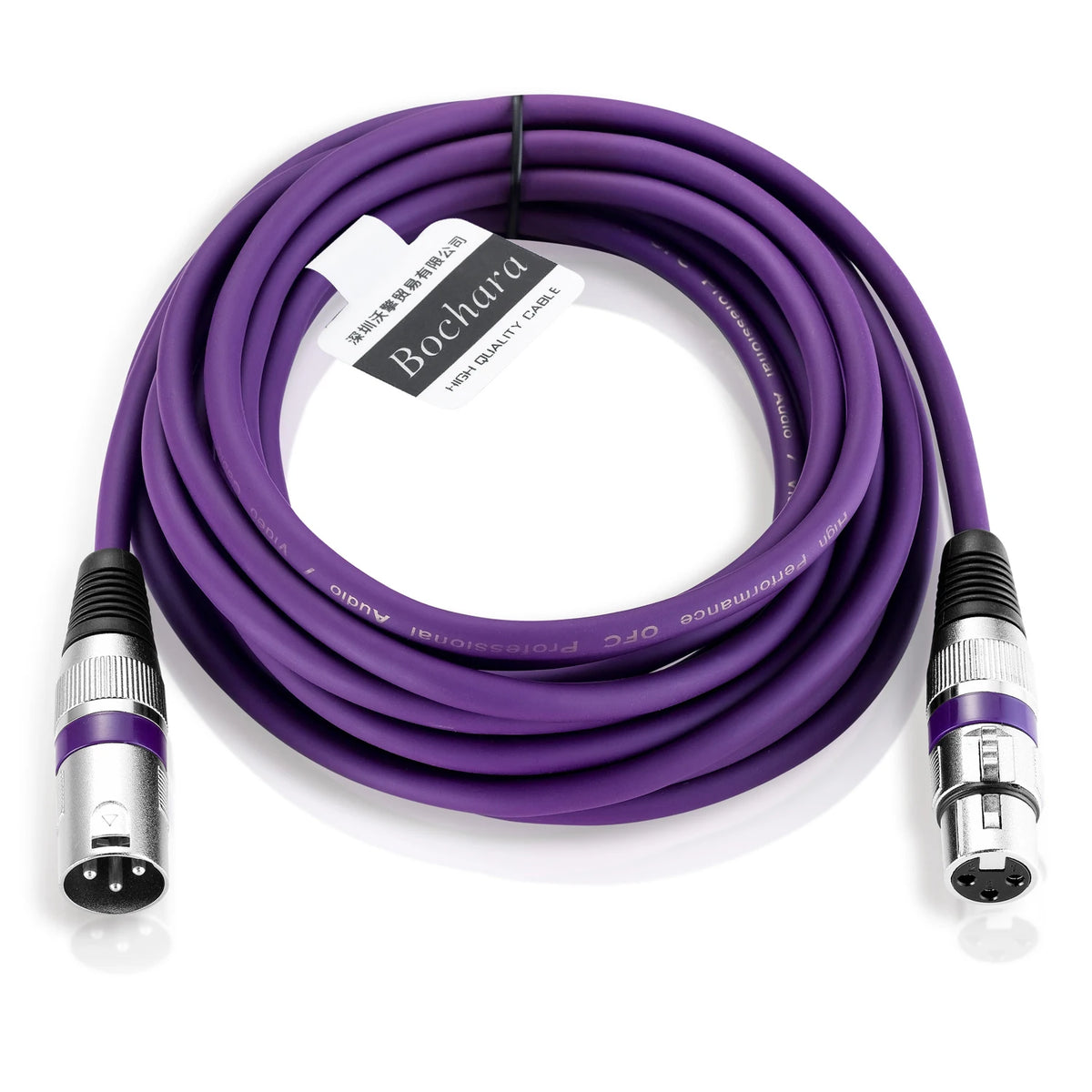 Bochara Colored XLR Cable (Male to Female) - OFC Shielded Audio Cable for Microphone, Mixer, Amplifier