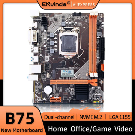 B75 Motherboard LGA1155 M.2 DDR3 SATA3 USB3 VGA for Intel i3 i5 i7 CPUs
