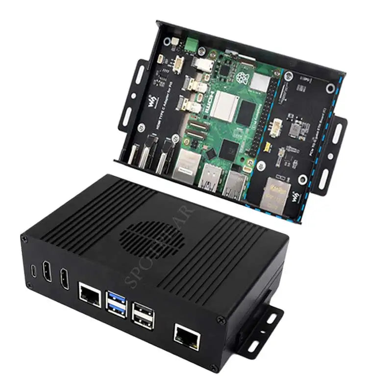 Raspberry Pi 5 Box Case Ki-A PCIe to RJ45 Gigabit Ethernet All Ports To Pi's USB Side