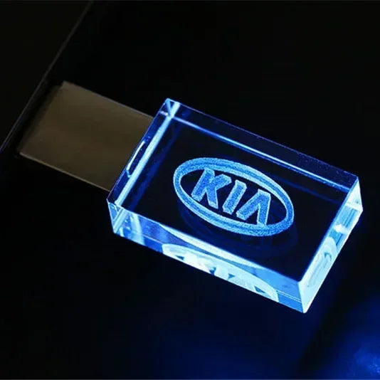 Custom Logo USB Crystal Flash Drive for 32GB, 64GB, &128GB
