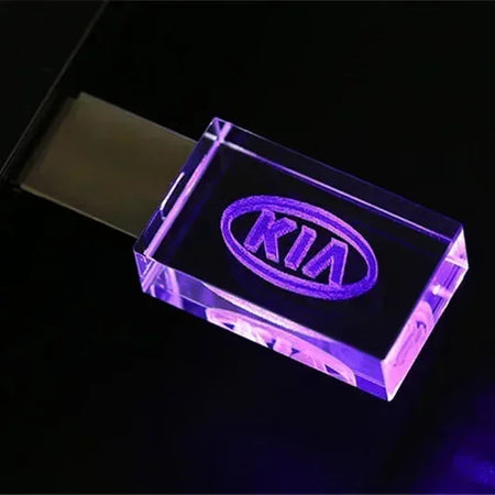 Custom Logo USB Crystal Flash Drive for 32GB, 64GB, &128GB
