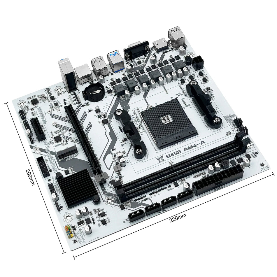 Machinist B450 AMD Motherboard AM4, Dual-channel, for Ryzen 5500/5600