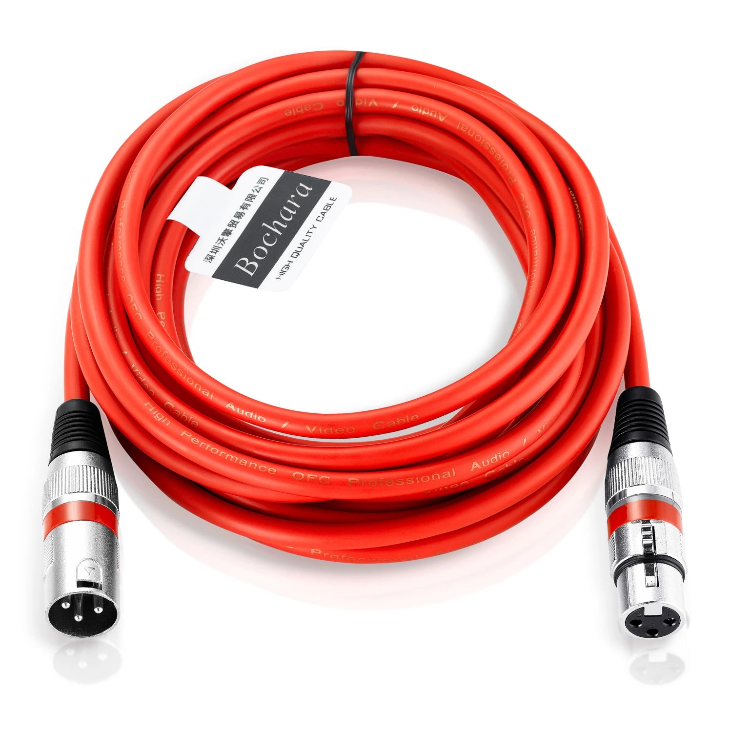 Bochara Colored XLR Cable (Male to Female) - OFC Shielded Audio Cable for Microphone, Mixer, Amplifier