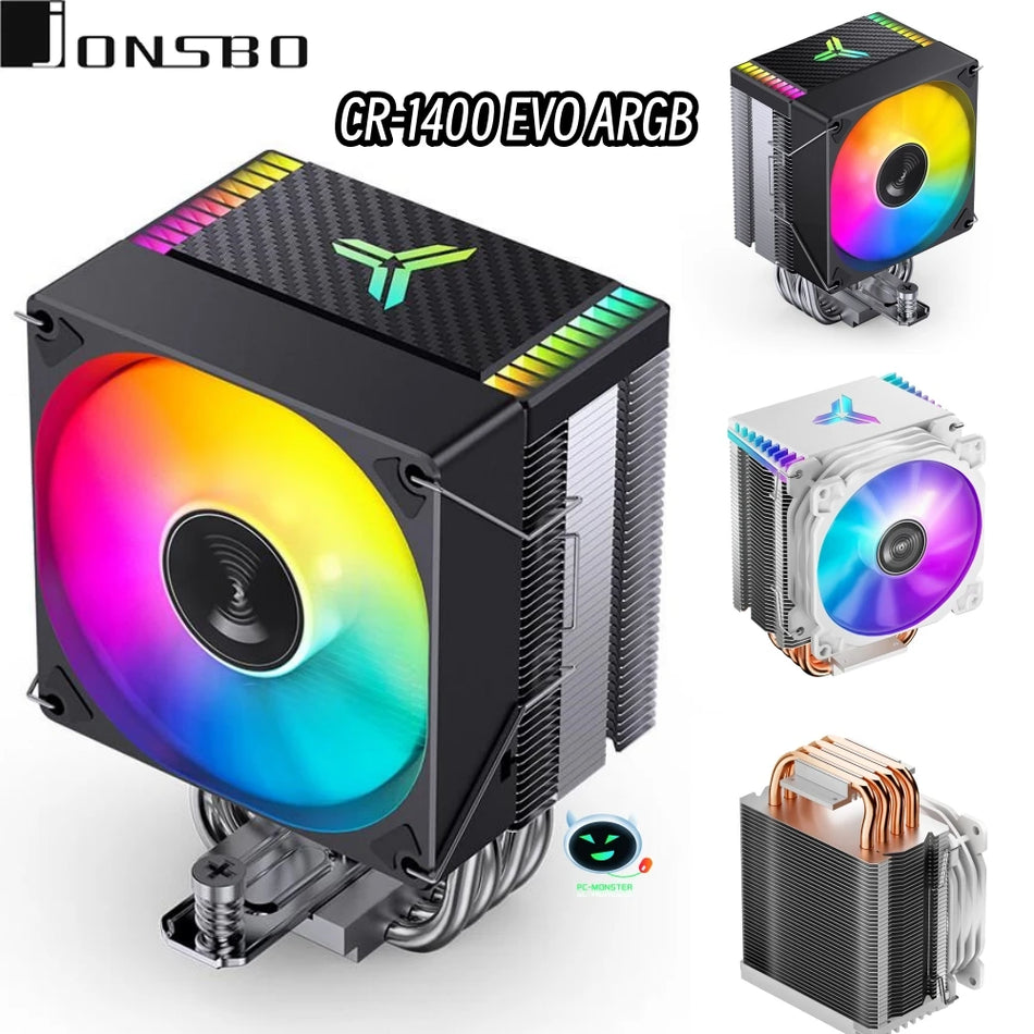 JONSBO CR-1400 EVO ARGB CPU Cooler 4 Heat Pipes for LGA1700 AM4 & AM5