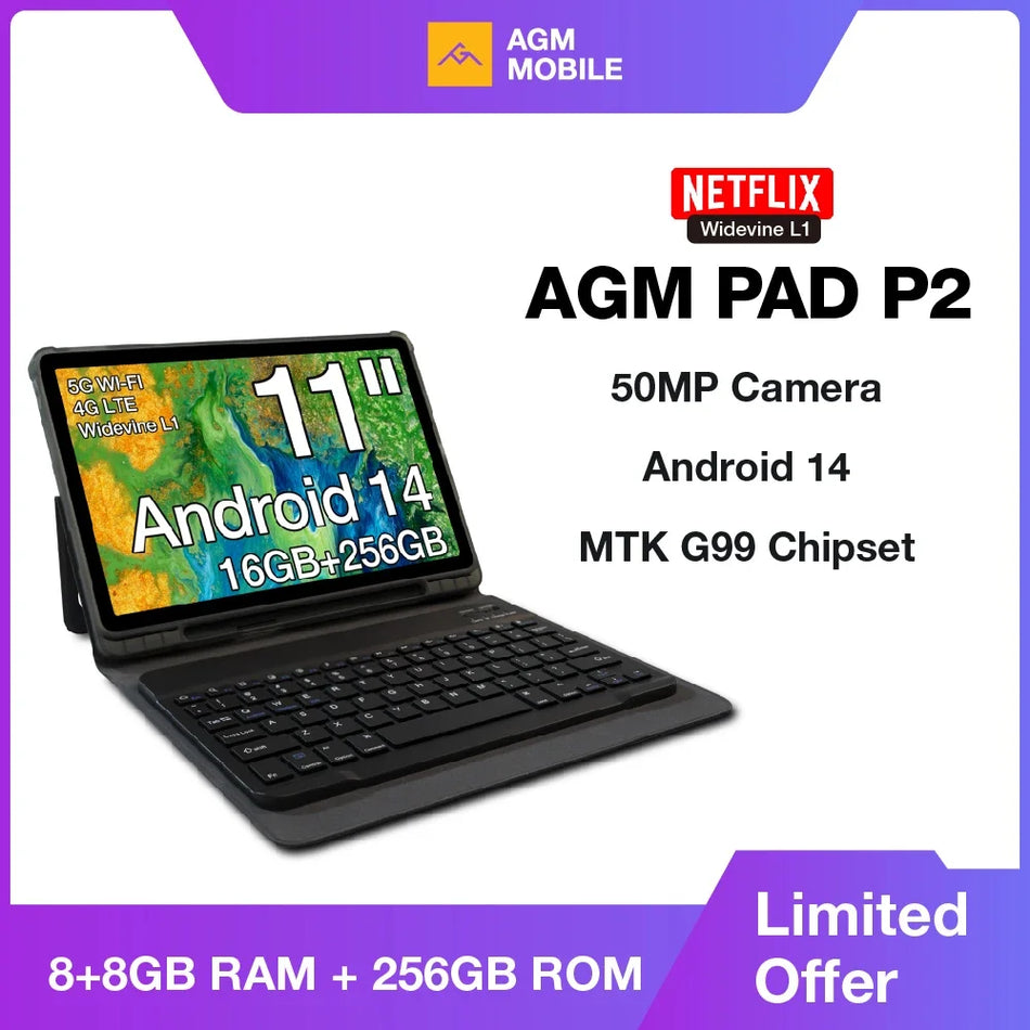 Tablet AGM PAD P2 8GB+256GB 11“ FHD Display 50MP