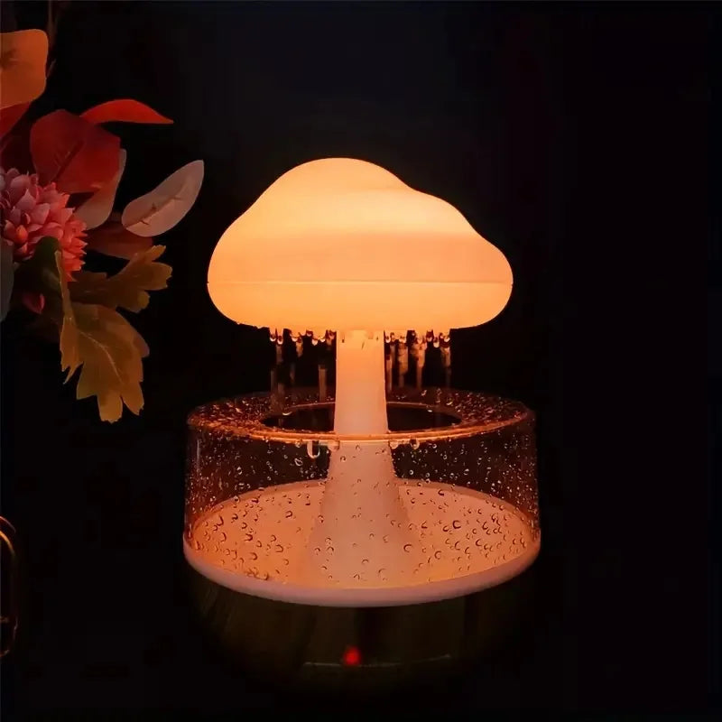 Rain Cloud Humidifier Colorful Mushroom Cloud Lamp Night Light