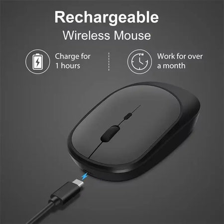 Bluetooth Wireless Mouse with Rechargeable USB
