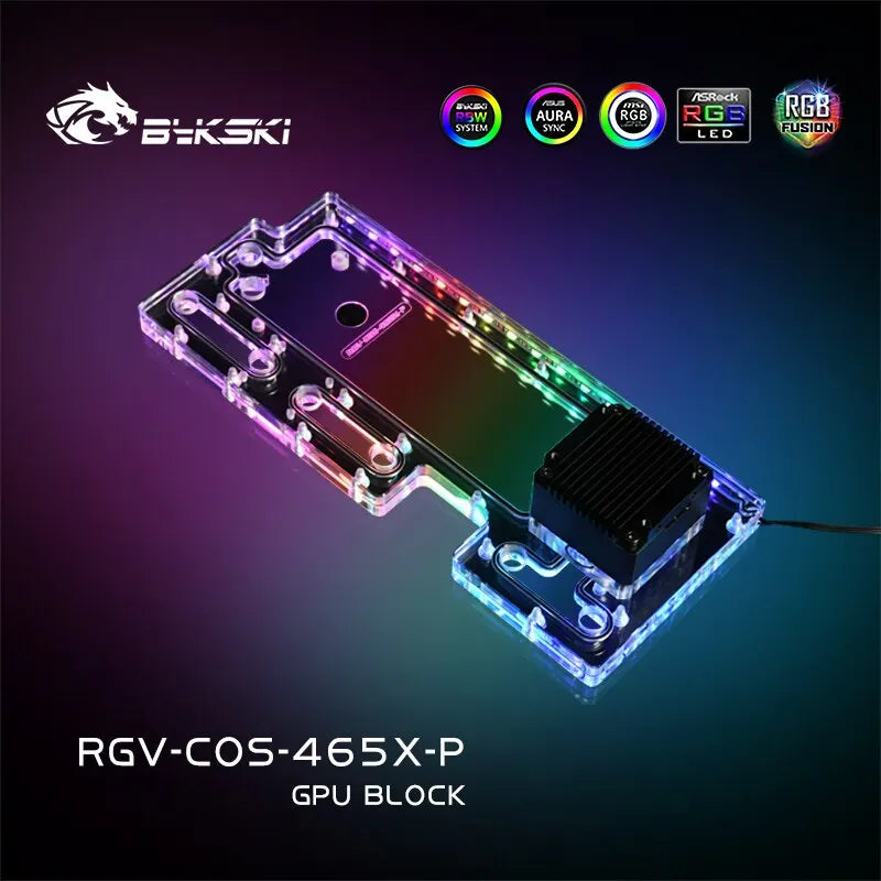 Bykski RGV-COS-465X-P Distro Plate For CORSAIR 465X Case , Waterway Board For CPU/GPU Water Cooling Block Support DDC Pump