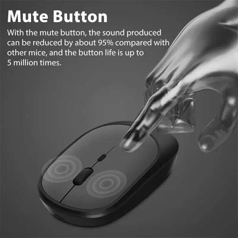 Bluetooth Wireless Mouse with Rechargeable USB
