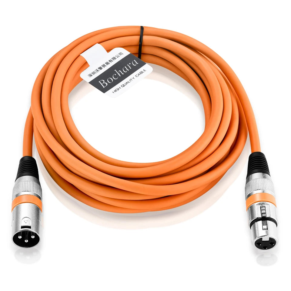 Bochara Colored XLR Cable (Male to Female) - OFC Shielded Audio Cable for Microphone, Mixer, Amplifier