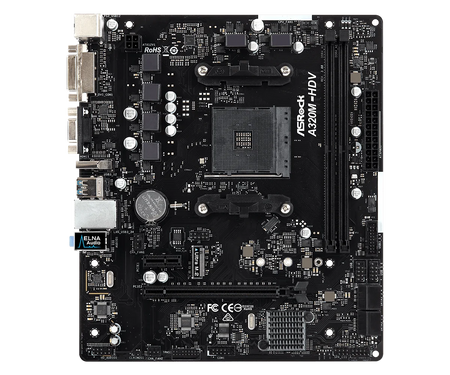 ASRock A320M-HDV R3.0 Micro ATX AM4 Motherboard for Ryzen CPUs
