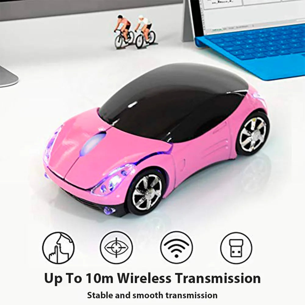 Car-Shaped Wireless Mouse - Mini Laptop Accessory
